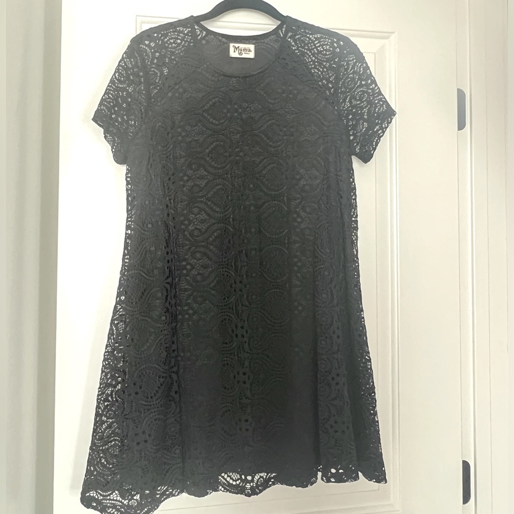 Show Me Your Mumu short lace black dress